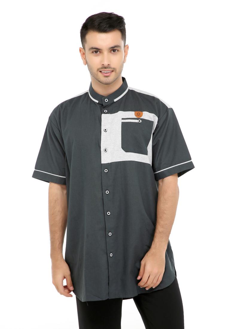 ZAYIDAN Baju Koko Gamis Muslim Pria Fawwaz - Hitam