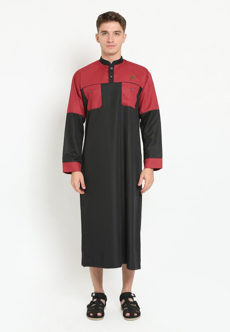 Zayidan Gamis Jubah Muslim Pria Faiz - Hitam