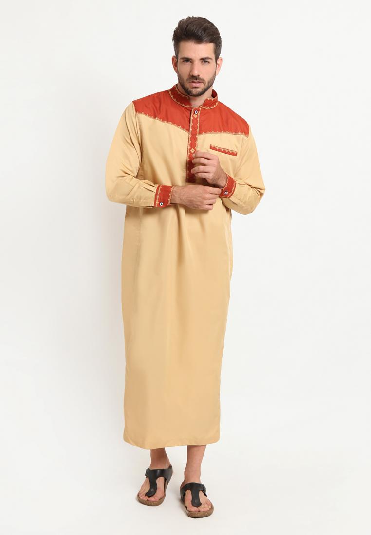 Zayidan Gamis Jubah Muslim Pria Firdaus - Kuning Gading