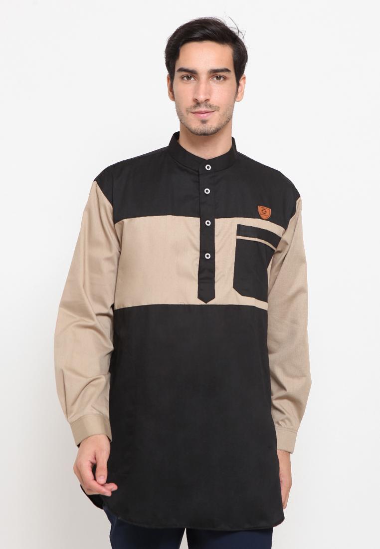 Zayidan Baju Koko Gamis Muslim Pria Zaid - Hitam