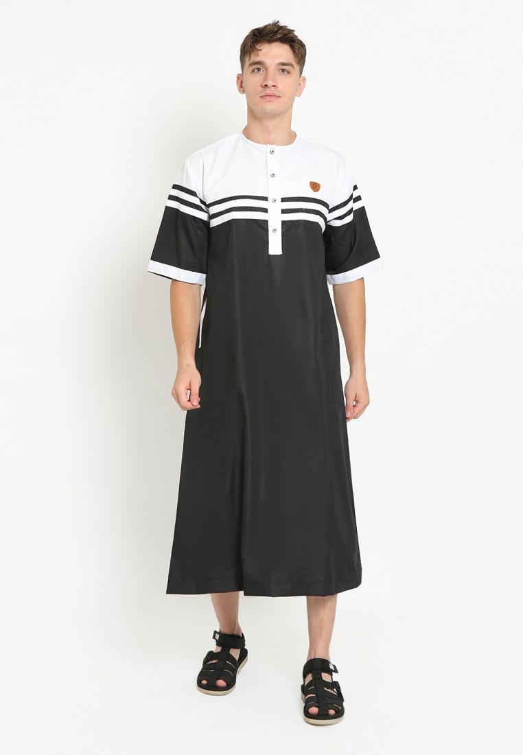 Zayidan Gamis Jubah Muslim Pria Fadil - Hitam