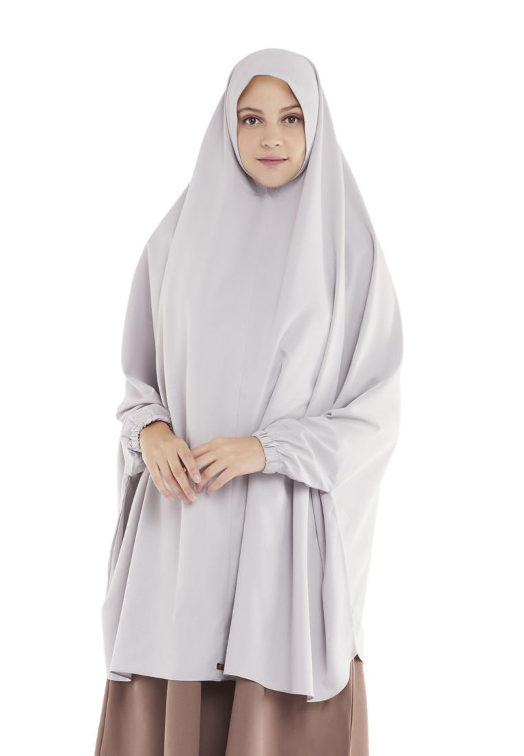 ZAYIDAN Queenza Zayidan French Khimar Hijab Jumbo Kanza - Silver