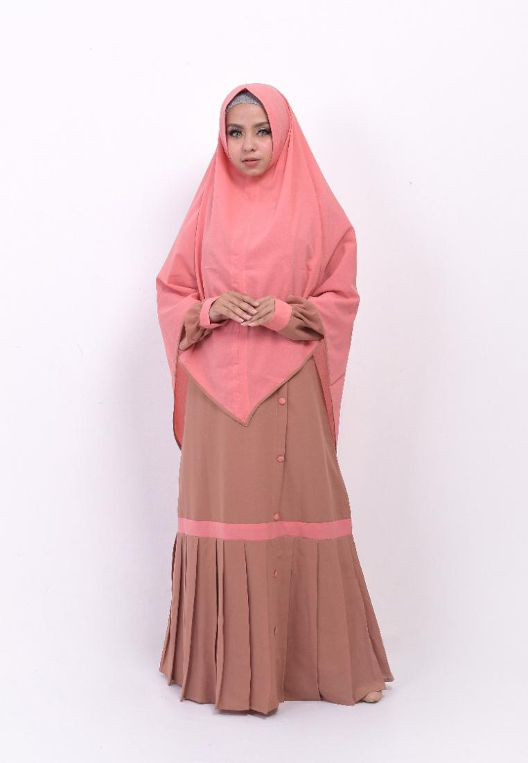 ZAYIDAN Queenza Gamis Set Wanita Muslimah Syar'i By Zayidan Zahra - Cream