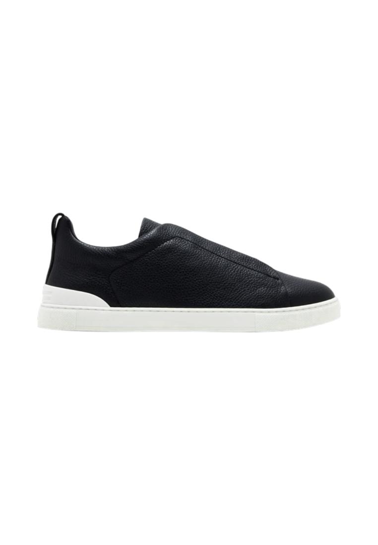 Zegna Triple Stitch™ Bovine Leather Sneakers Navy Blue