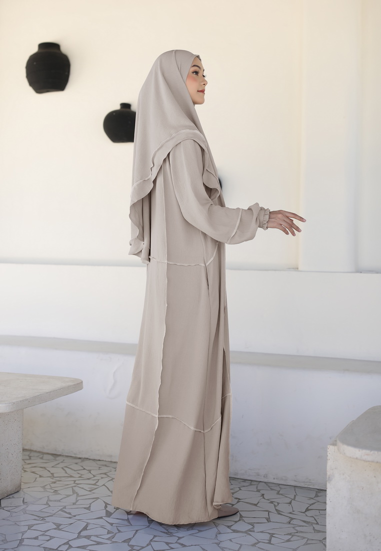 Zelena - Assyami Abaya | Gamis Abaya Umrah Hajj - Grey Stone
