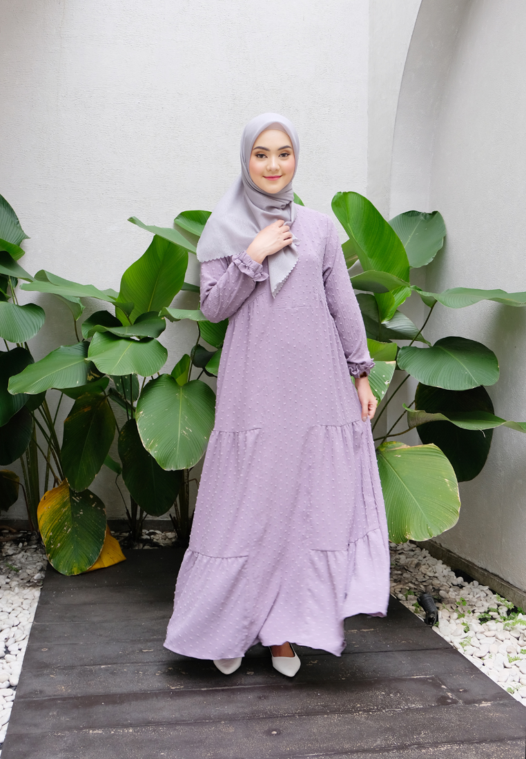 Zelena - Elena Dress | Gamis Muslimah Wanita - Lilac Purple