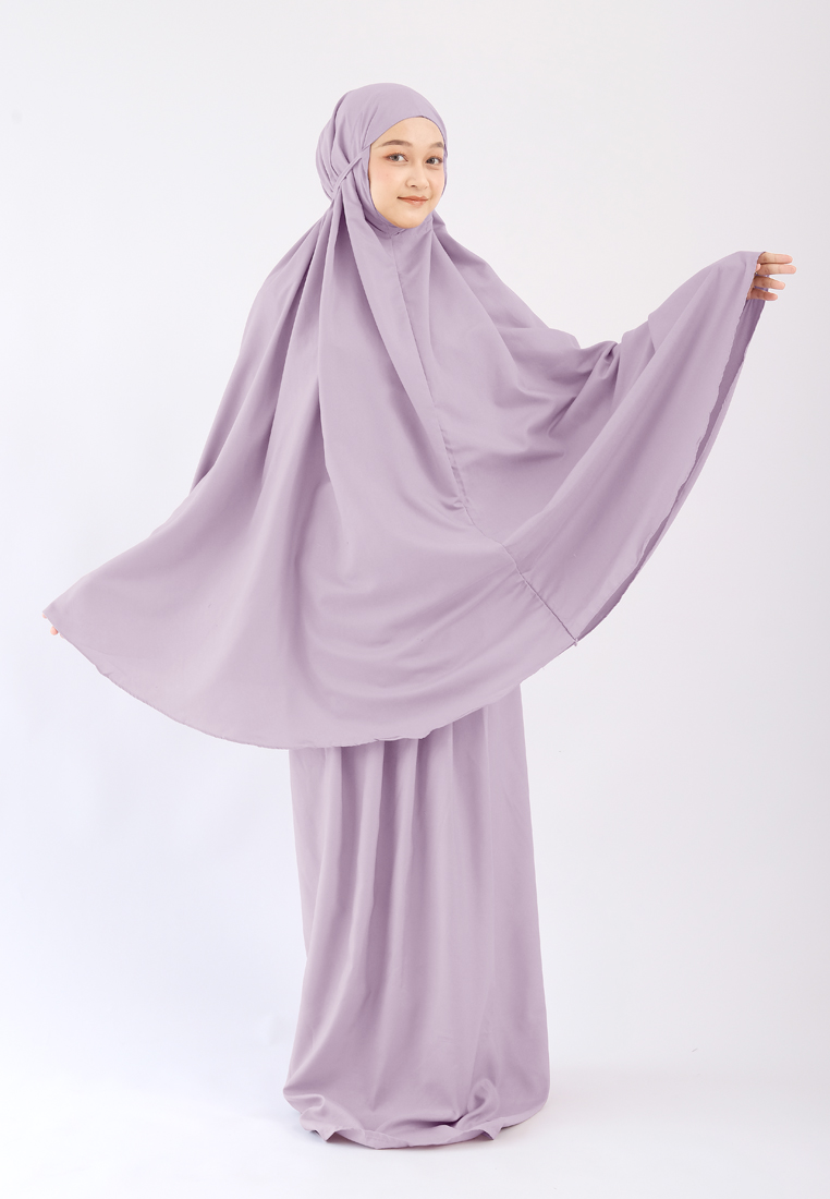 Zelena - Qila Prayer Set | Mukena Rayon Dewasa 2in1 - Purple