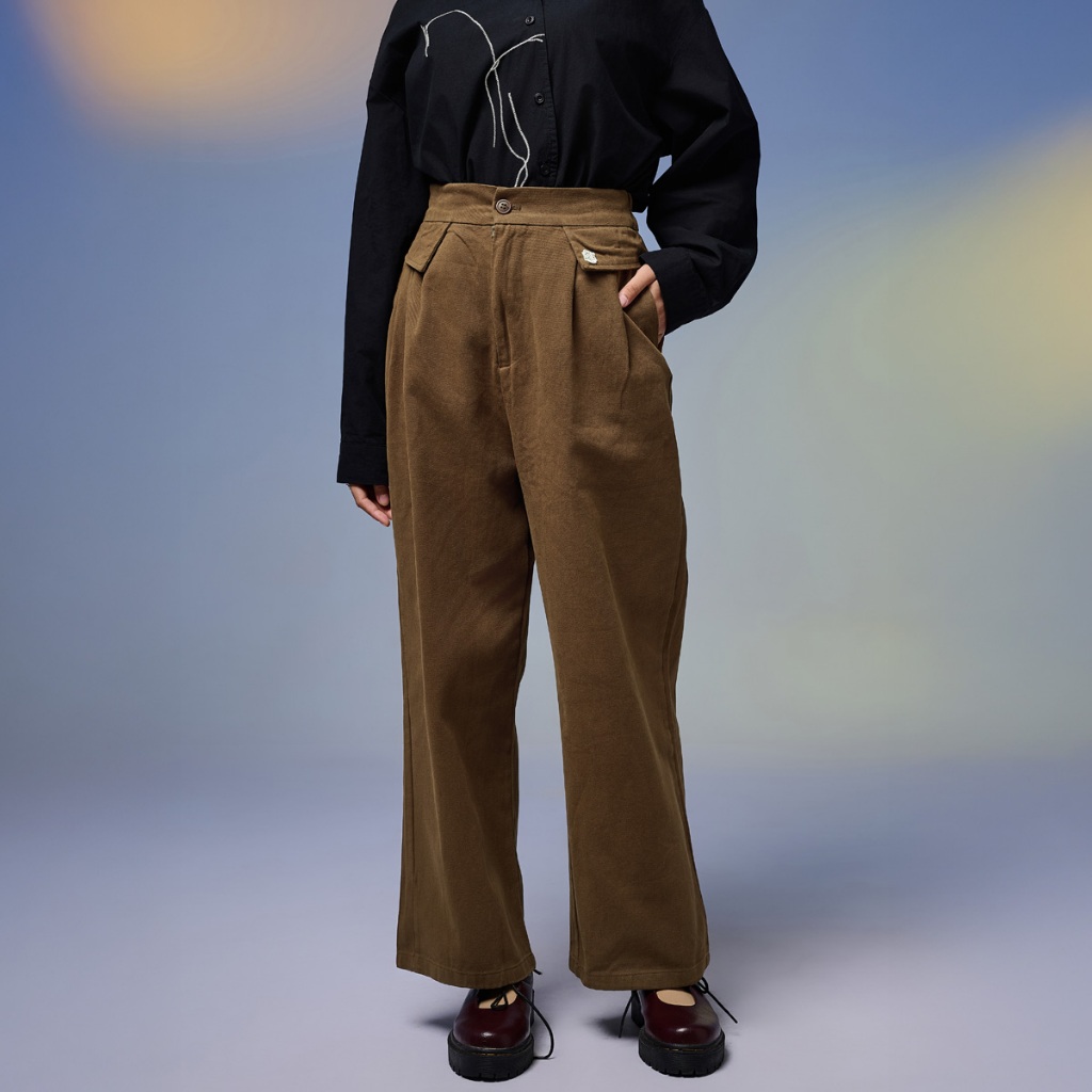 ZM [New Collection] ZM Zaskia Mecca - Dylva Brown Pants