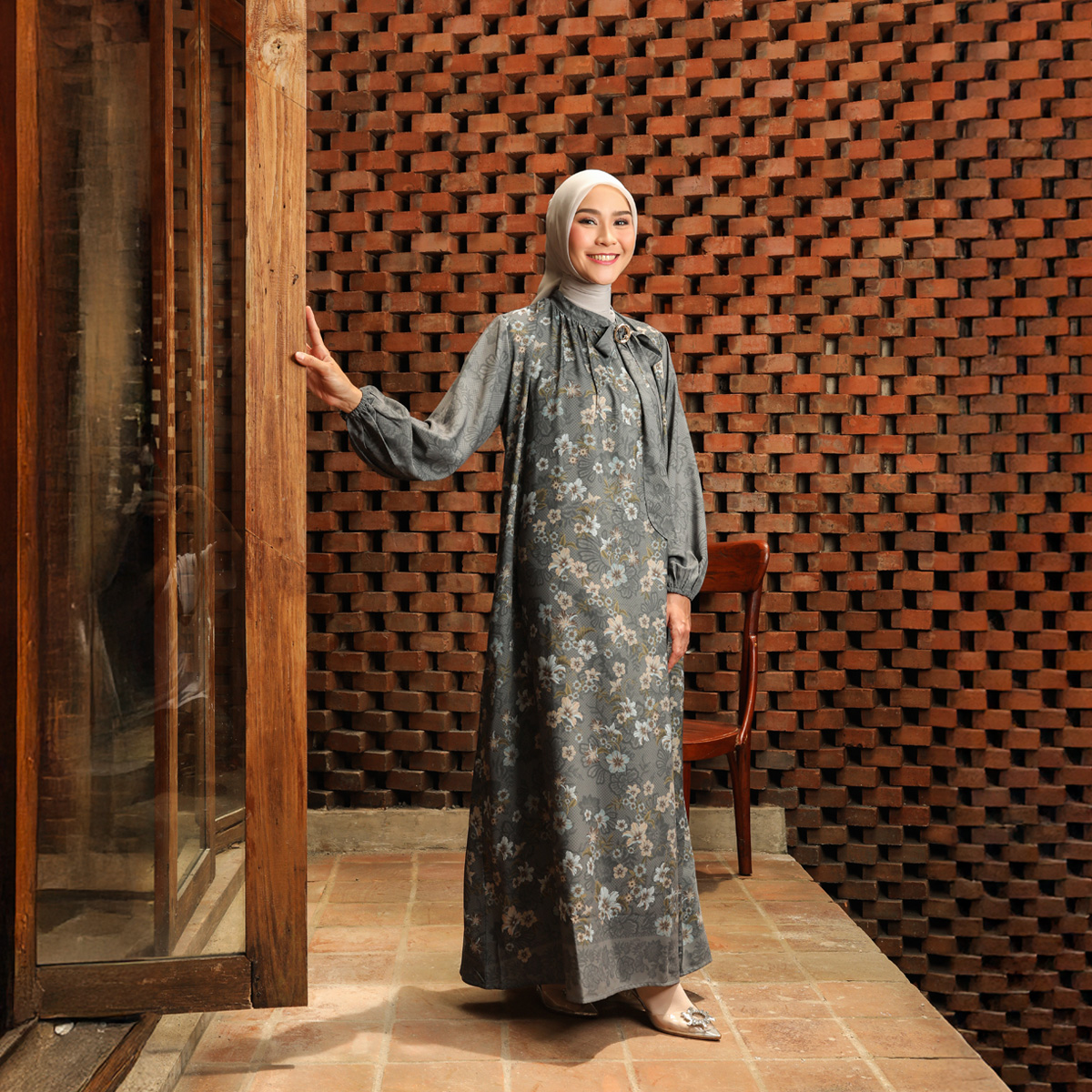 ZM Zaskia Mecca - Tysa Grey Gamis Dress - Alkisah - Edisi Timun Mas