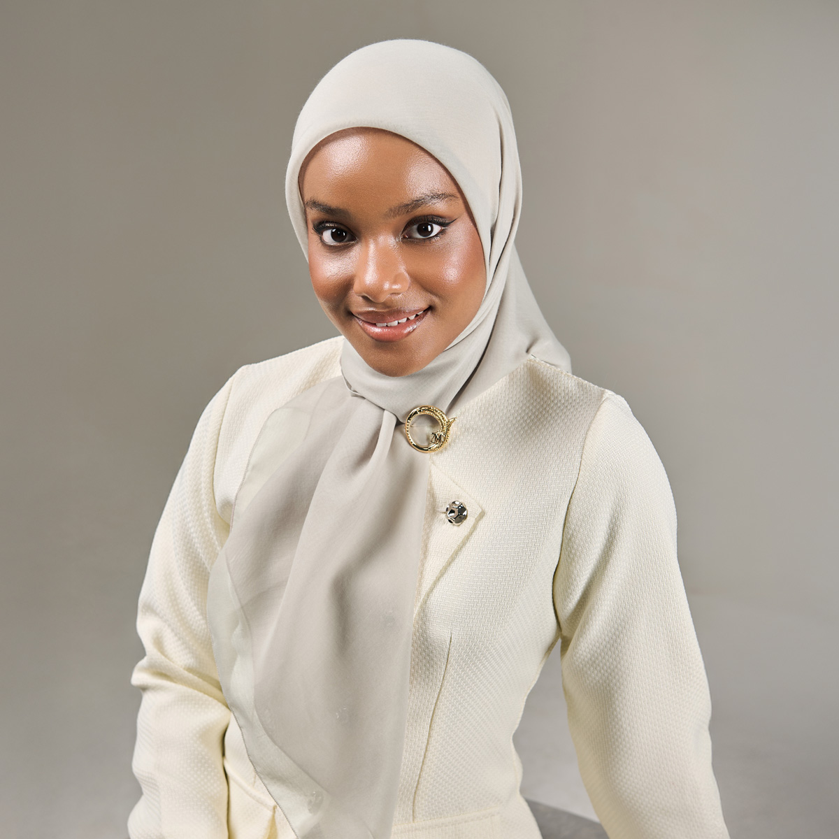 ZM [New Collectio] ZM Zaskia Mecca - Hijab Paris Premium Parissa Light Grey | Bahan Adem, Fine Stitc