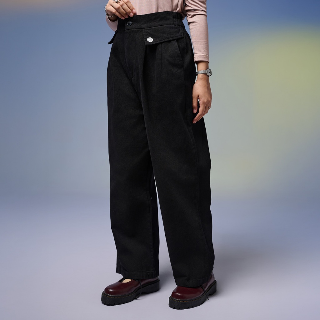 ZM [New Collection] ZM Zaskia Mecca - Dylva Black Pants