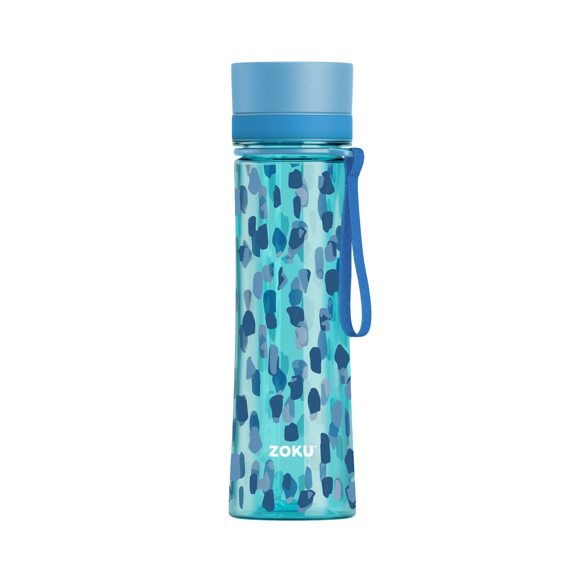 Zoku Water Bottle Eastman Tritan 20oz - Aqua Dot - Botol Minum Plastik, Botol Minum Anak, Botol Minu