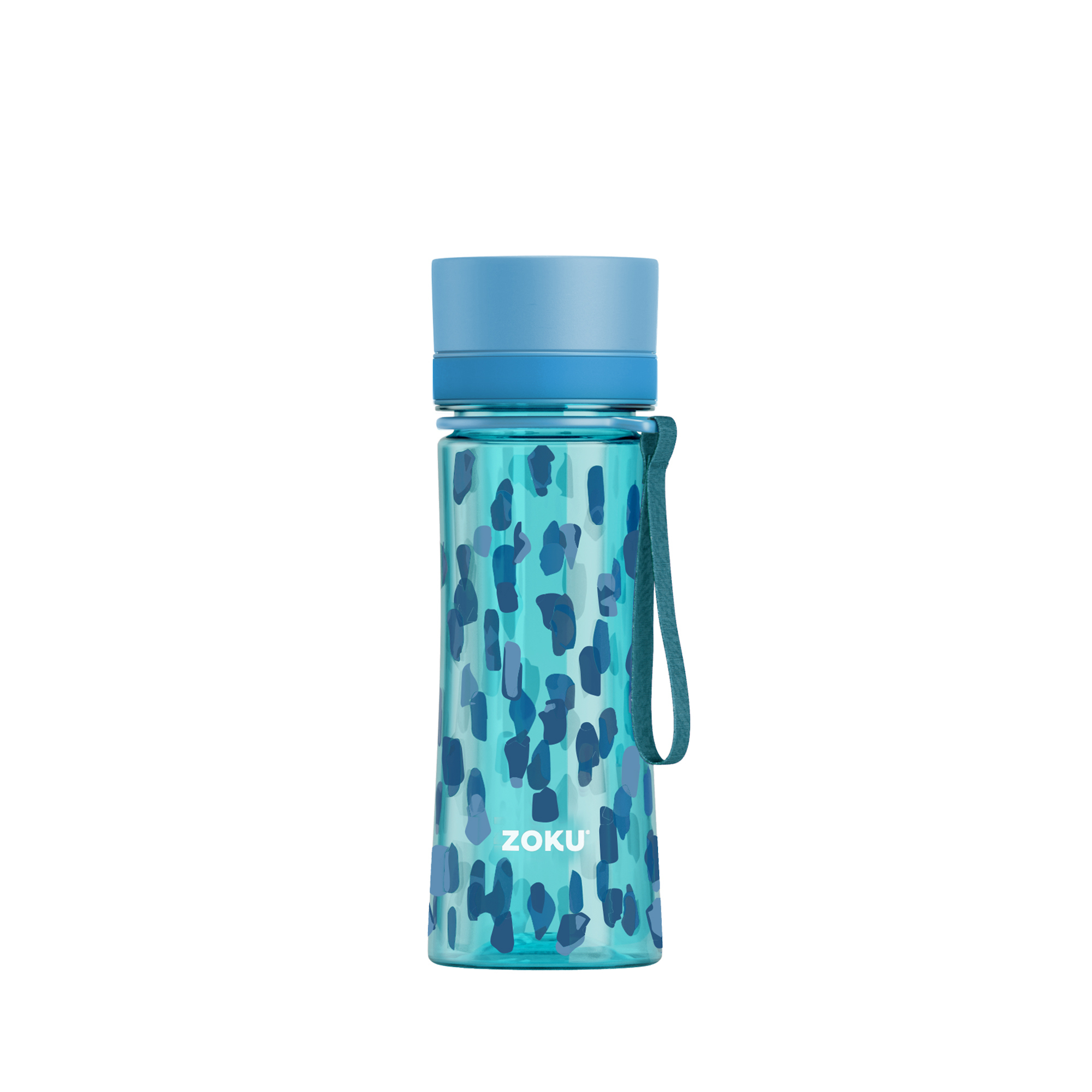 Zoku Water Bottle Eastman Tritan 14oz - Aqua Dot - Botol Minum Plastik, Botol Minum Anak, Botol Minu