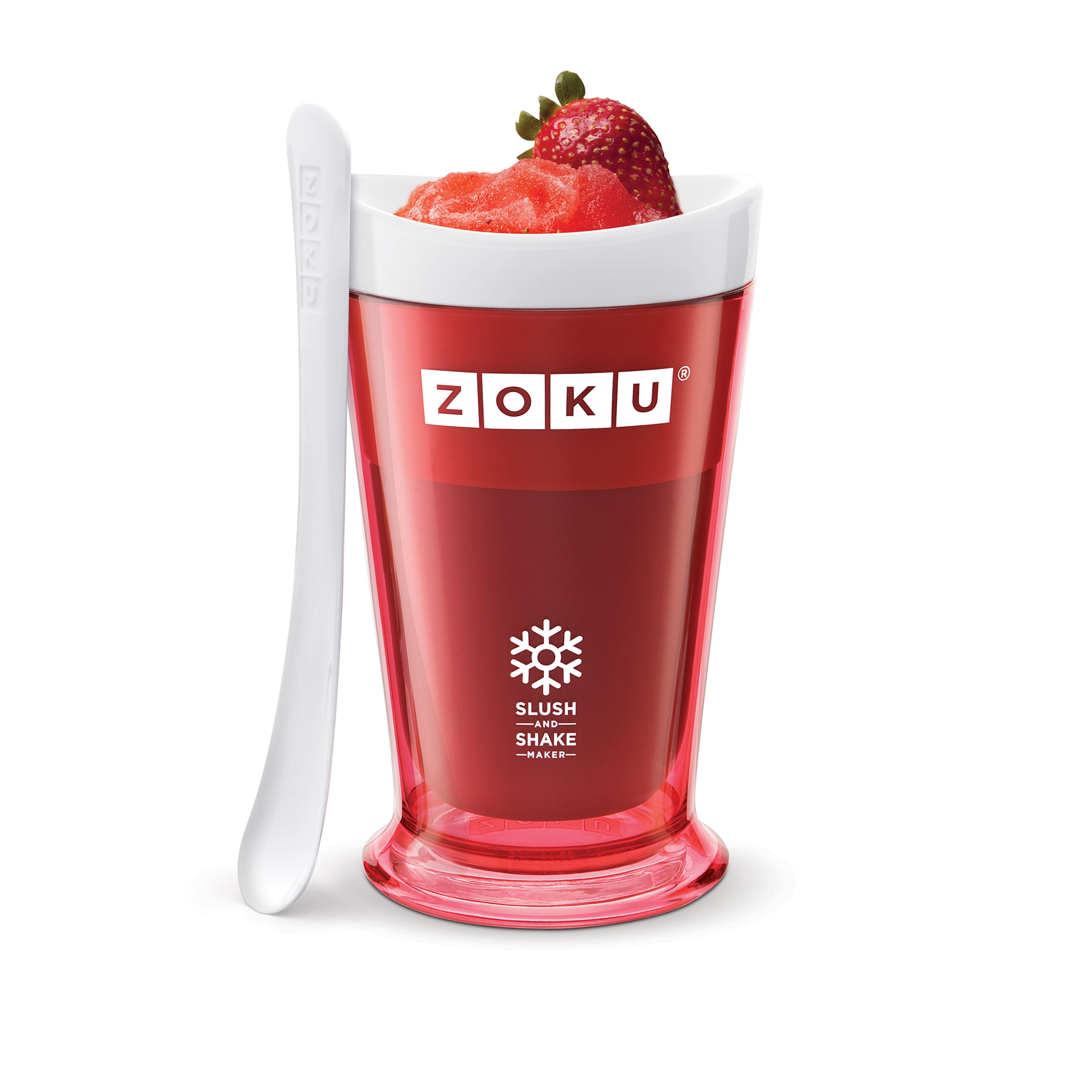 Zoku Red Slush/Shake Maker - Alat Pembuat Es Serut Instan